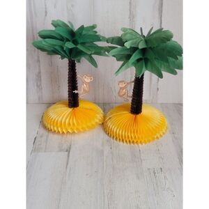 Unique AS IS paper fold out monkey palm tree Hawaii set ape